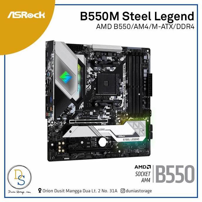 Asrock B550M Steel Legend Amd Ryzen Am4 B550 Motherboard