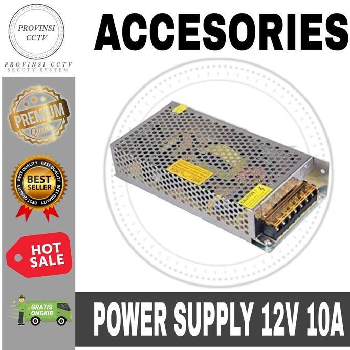Power Supply Dc 12V 10A Jaring / Power Supply Cctv