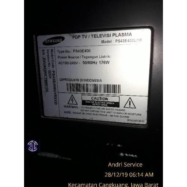 New- MB Tv plasma samsung type PS43E400U1R