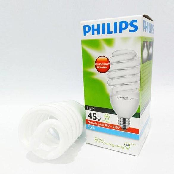New- LAMPU PHILIPS TORNADO 45 WATT 45w SPIRAL