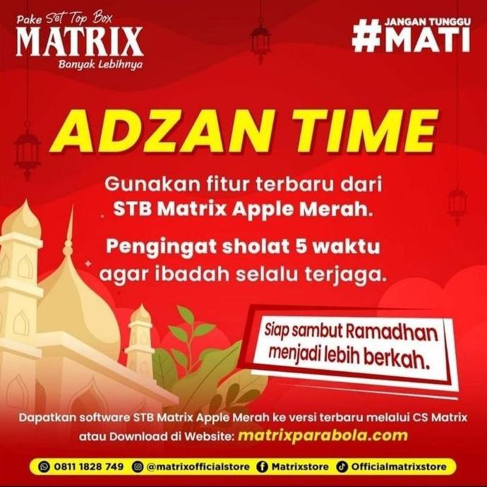 New- STB Matrix Apple Merah Set Top Box TV Digital Dongle Matrix