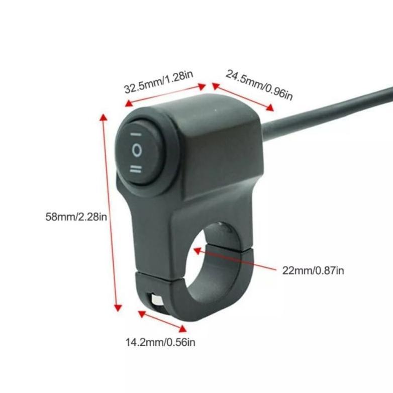 Geraimoeda Saklar Lampu On Of Besi Stang Motor 3 Mode Saklar Tombol On Of Universal - Gajian Sale