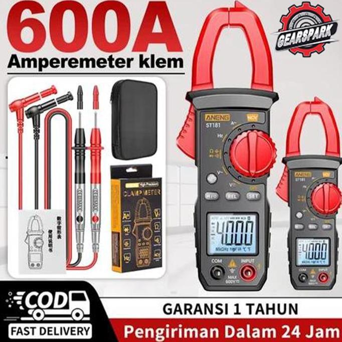 ST180 plus Digital Clamp Meter tang ampere multitester digital Kabel Tester Ukur Arus Tegangan Listr
