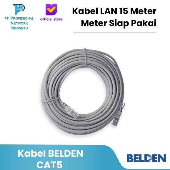 Kabel BELDEN CAT5 15 Meter Siap Pakai / Kabel LAN 15Meter