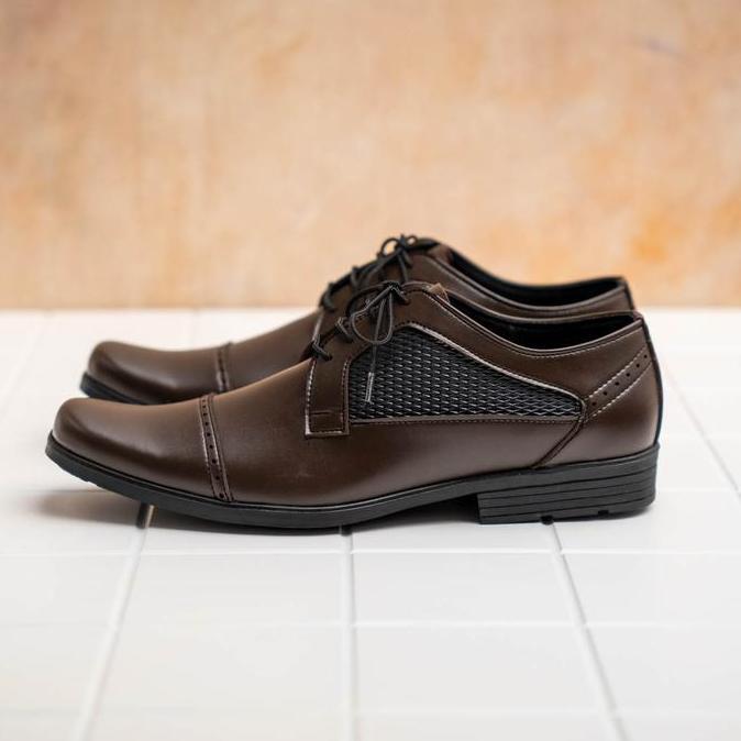 Paulmay - Sepatu Formal Oxford Pria Milan 81 - Brown Shoes