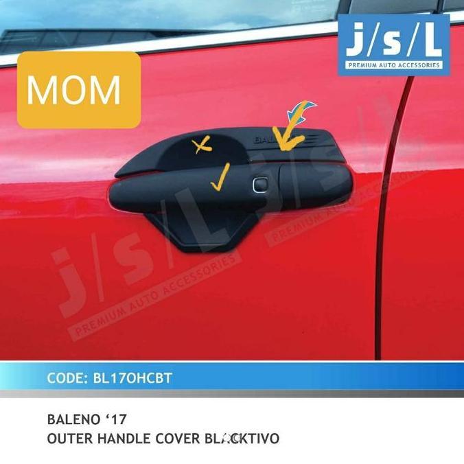 JSL Cover Handle Gagang Pintu Hitam Blacktivo Baleno Hatchback