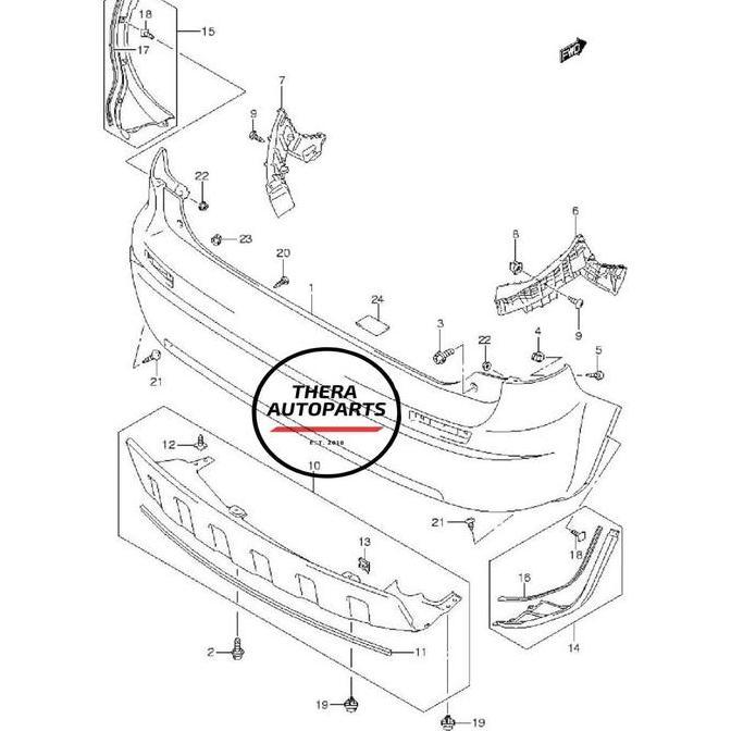Protector Bumper Belakang Suzuki SX4 X-Over SGP