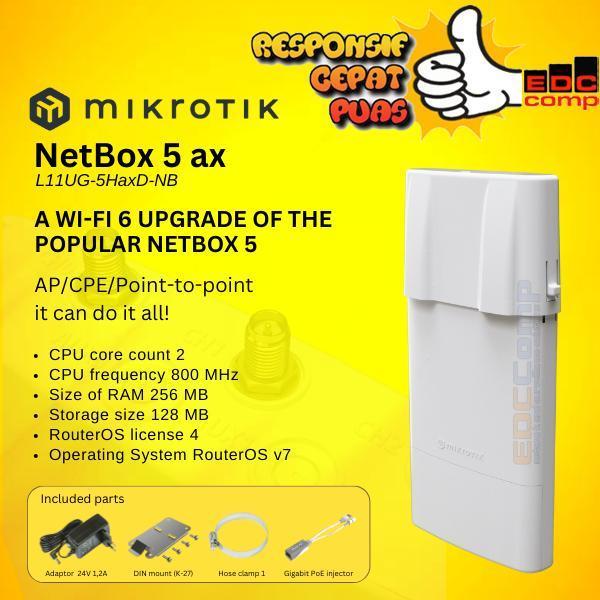 Mikrotik L11Ug-5Haxd-Nb | Netbox 5 Ax | Netbox5 Ax | Net Box 5 Ax Terbaru Best Quality 100% Original