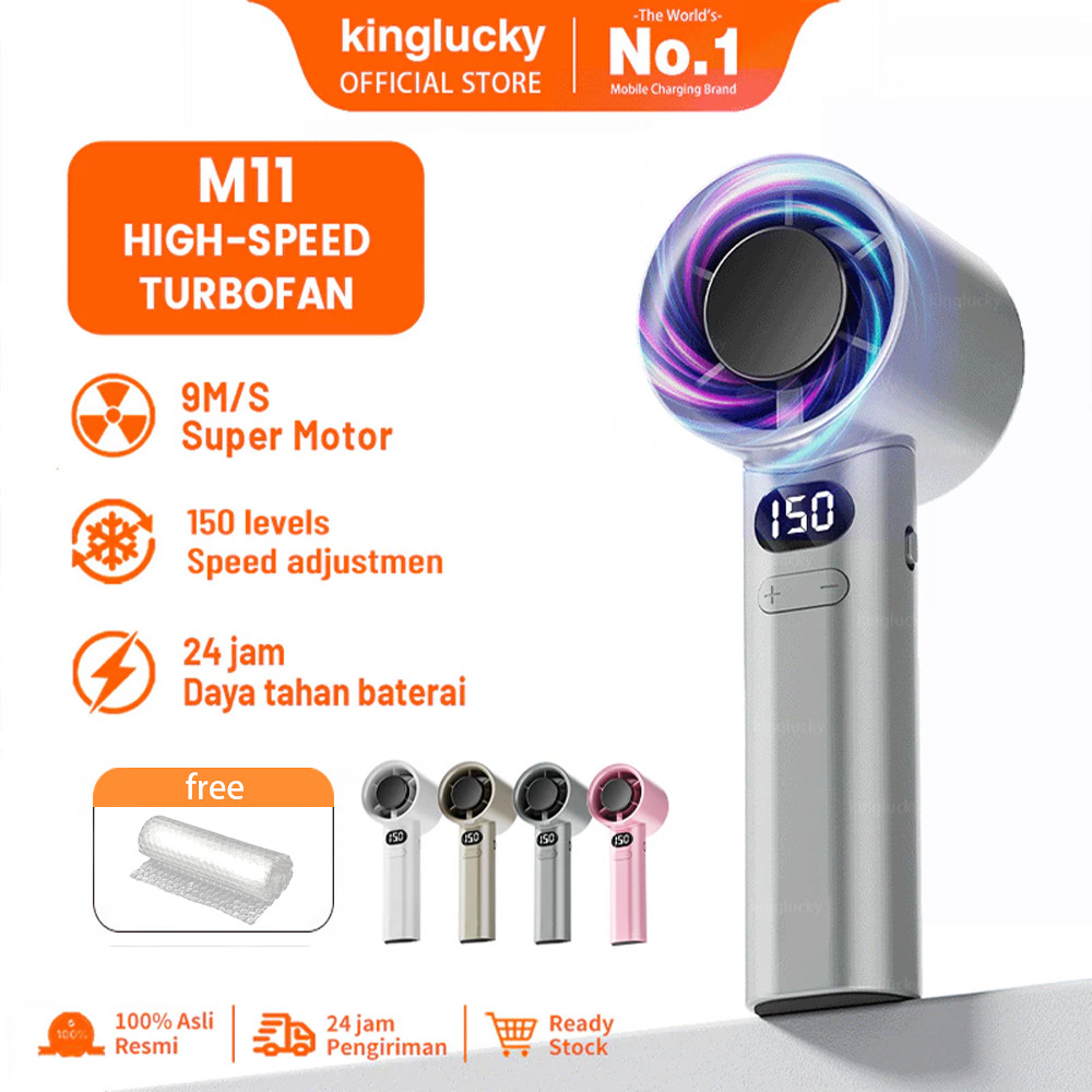 KING LUCKY Kipas Angin Mini Portable High-speed Mini Kipas Tangan 16500RPM Kipas Strong Wind 100 Gea