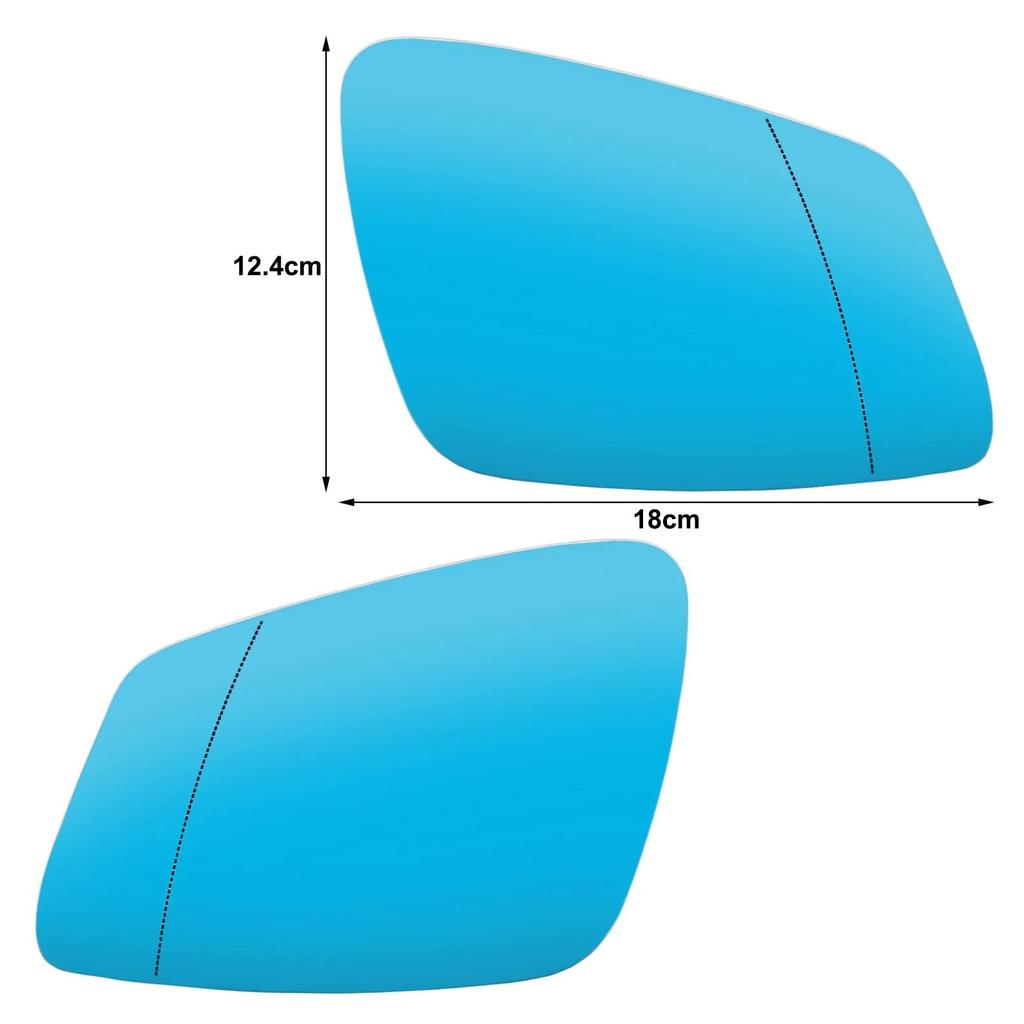Blue Left Right Side Wing Mirror Glass Self-Adhesive For Bmw 5 Series 7 Series F02 F07 F10 F18 Blind