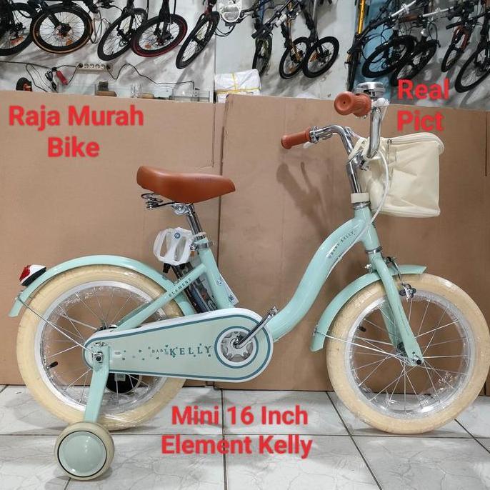 Sepeda Anak Perempuan Mini 16 Element Kelly Sepeda Anak Element Kelly 16 Inch Ban Cream