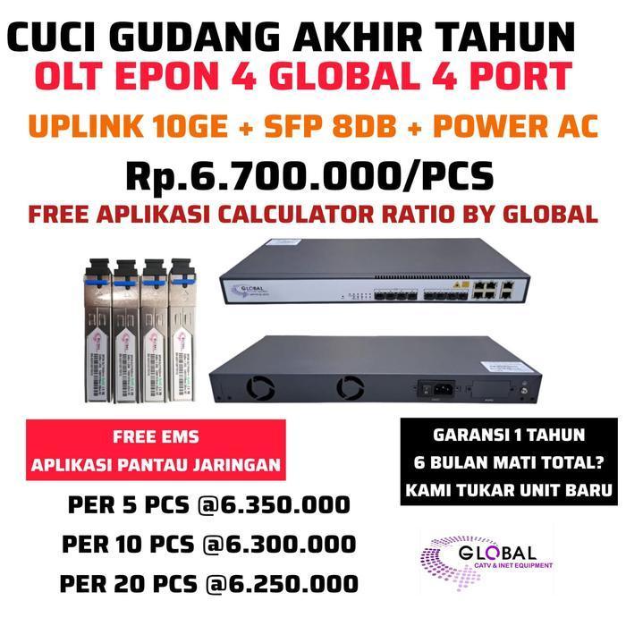 Olt Epon Global 4 Port Promo Terbaru Best Quality 100% Original