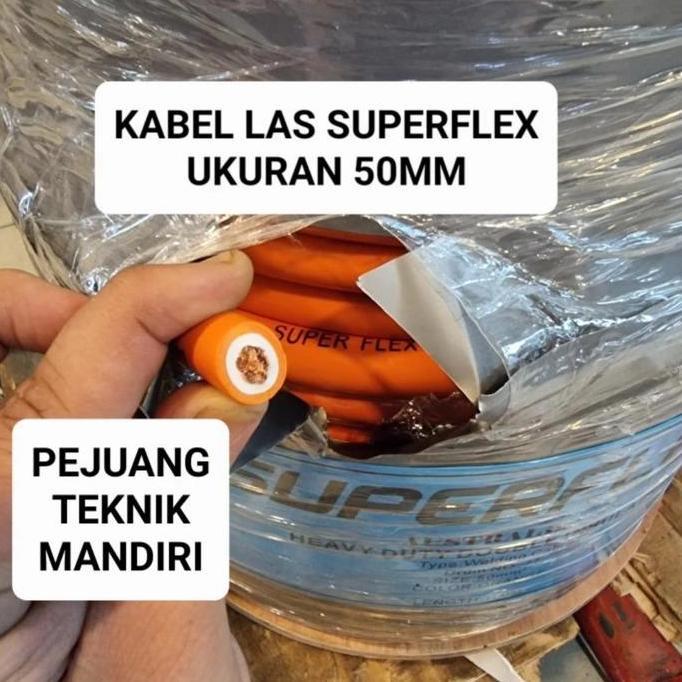 BEAM KABEL LAS SUPER FLEX 50MM / KABEL LAS SUPERFLEX 50 MM ORANGE - BIRU