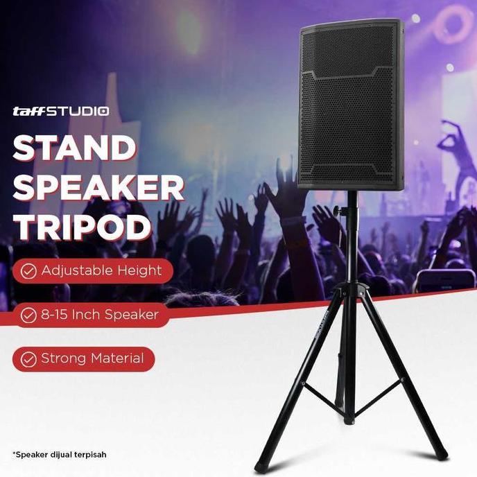 QUANXI Tripod Stand Speaker Audio System 8-15 Inch 1.8M - SPS-502M tiang kaki speaker audio TaffSTUD