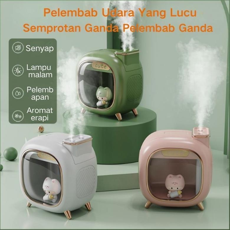 Pelembab Udara 500ml  Diffuser Minyak Esensial Kelembaban Udara Diffuser Aromaterapi Pelembab Udara 