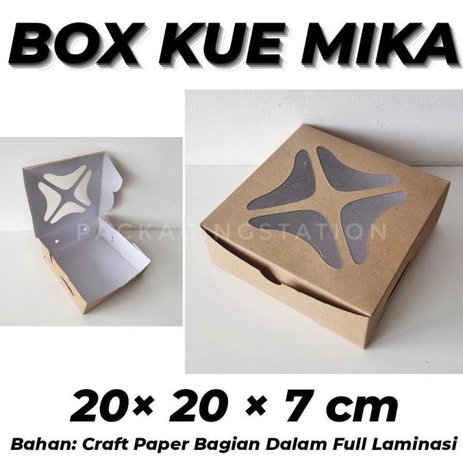 New- Cake Box Mika 20x20 / Kotak Kue / Kotak Roti / Box Kue / Kotak Bolu