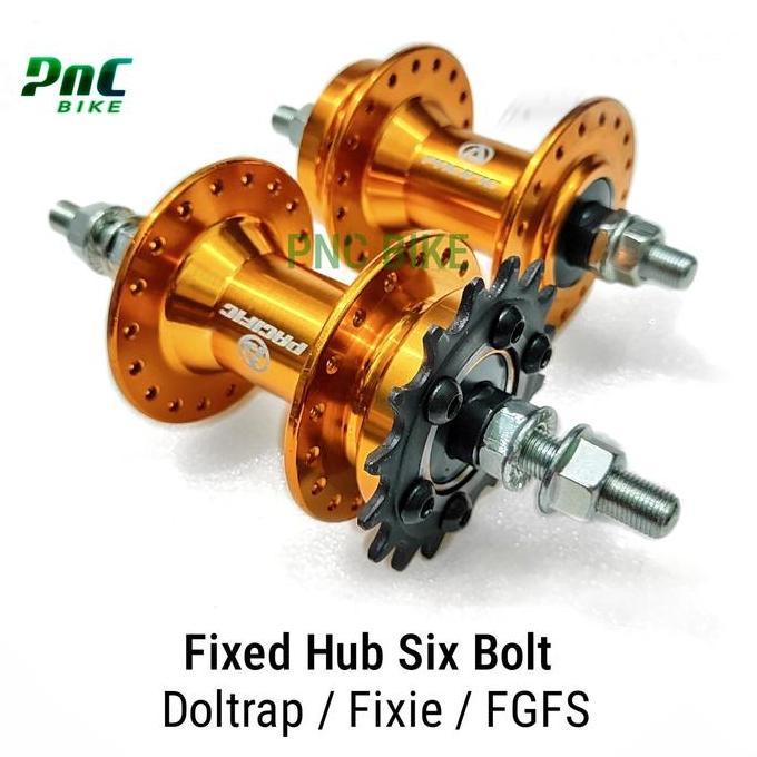 New- Hub Fixie Doltrap Sepeda Fixed Gear Free Style tipe Six Bolt