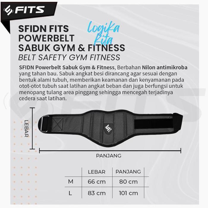 gd-5 FITS Powerbelt Sabuk Gym Fitness Belt Safety Gym Fitness Original