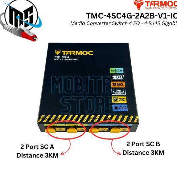 Tarmoc TMC-4SC4G-2A2B-V1-IO | Media Converter 4 FO 4 LAN / 4FO 4LAN 4SC 4LAN 4 SC 4 LAN Gigabit POE 