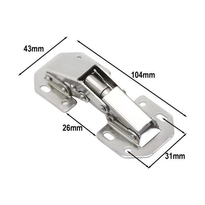 Engsel Kodok 4 Inch Slow Motion 90 Derajat Tanpa Bobok Hydraulic Hinge Door Pintu Kabinet