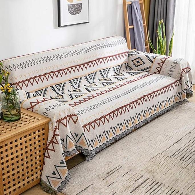 Bohemian Cover Sofa Sarung Sofa Selimut Vintage Nordic  Dekorasi Kain