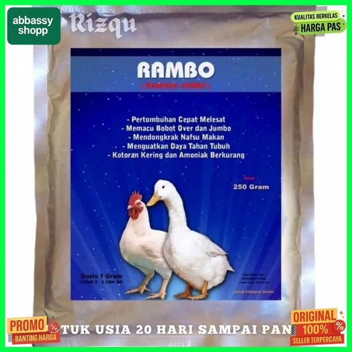 Original Rambo ( Ramuan Jumbo ) - Vitamin Ayam Broiler - Untuk Bebek - Entok - Penjantan - Joper - I