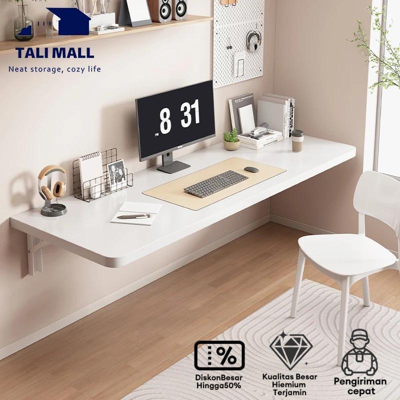 Meja Lipat Dinding Aesthetic Meja Belajar Minimalis Meja Lipat Dinding Portable Meja Komputer Kayu 8