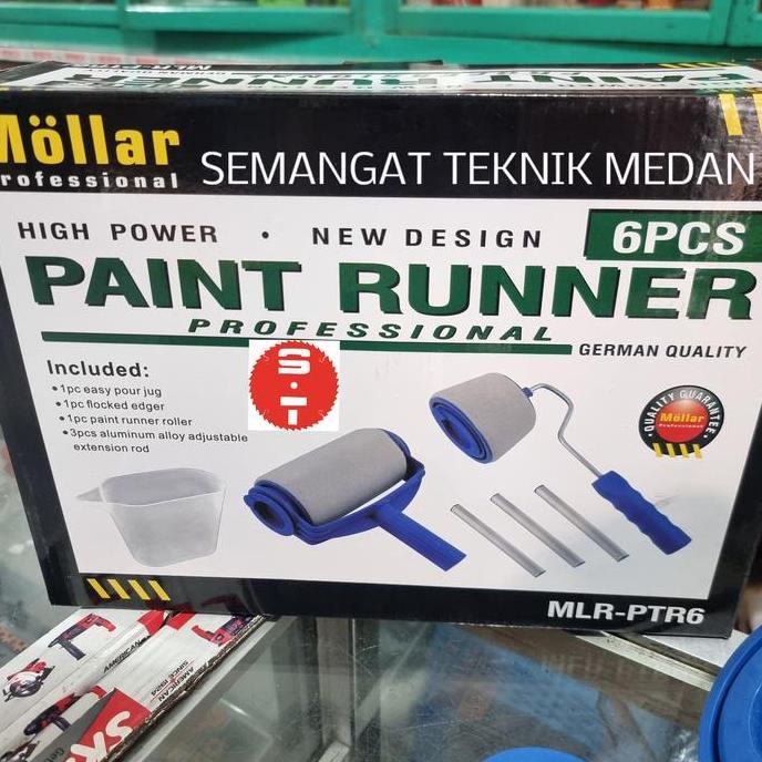 PTR6 PAINT RUNNER KUAS ROLL ROL ROLLER CAT TEMBOK 6 PCS SET MOLLAR