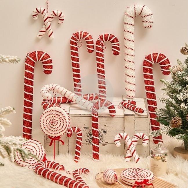 =+=+=+] Tongkat Lollipop Natal Besar Hiasan Pohon Natal Christmas Tree Dekorasi Ornamen Candy Permen