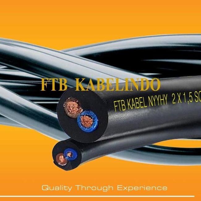 Promo SNI FTB KABEL NYMHY / NYYHY 2x1.5 500V/750V( RVV Kabel Listrik Serabut NYMHY 2x1,5mm NYMHY 2x1