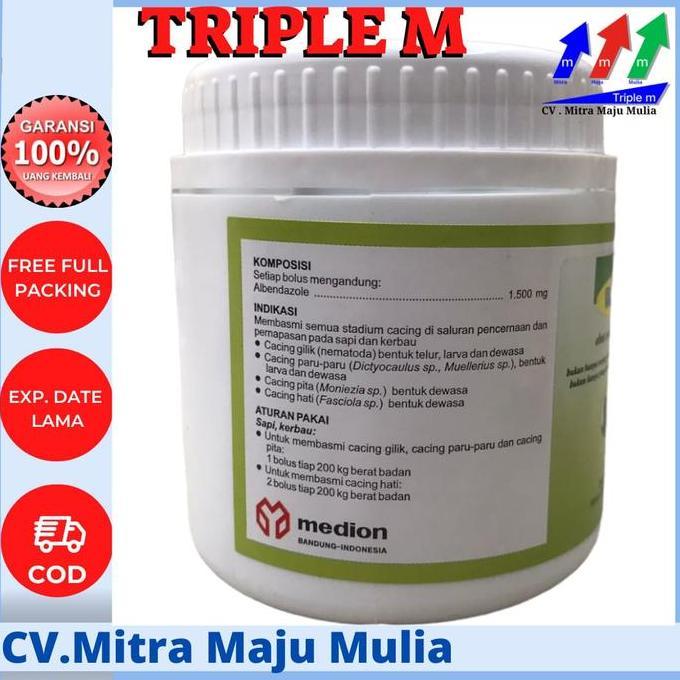 WORMZOL B 10 BOLUS POT - OBAT TERNAK BIN