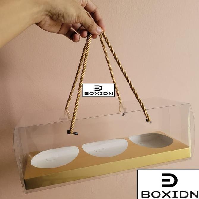 New- Box Mika 3 Jar Kue Kering Box Mika 3 Toples Kotak Hamper Cookies 600ml