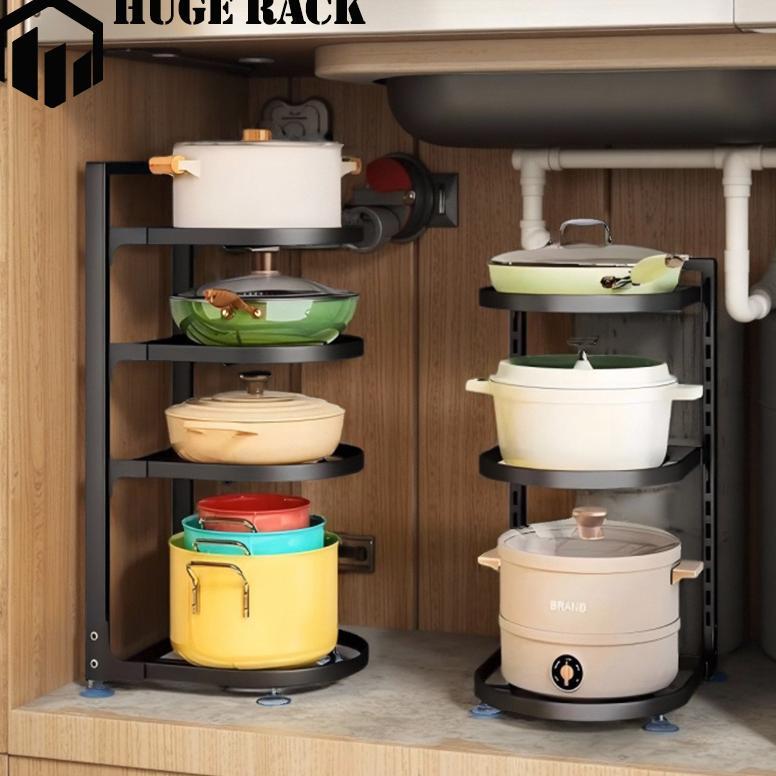 Rak Panci Bawah Kolong Dapur Rak Panci Susun Rak Kolong Dapur Rak Pot Kabinet Atas Wastafel Dapur Di