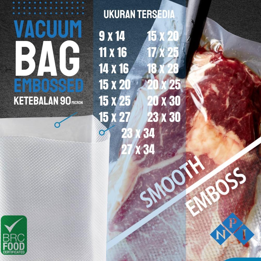 DELKOCHOICE Plastik Vacuum Embos Emboss Embossed Vacum Bag Sealer Makanan Ukuran Kecil