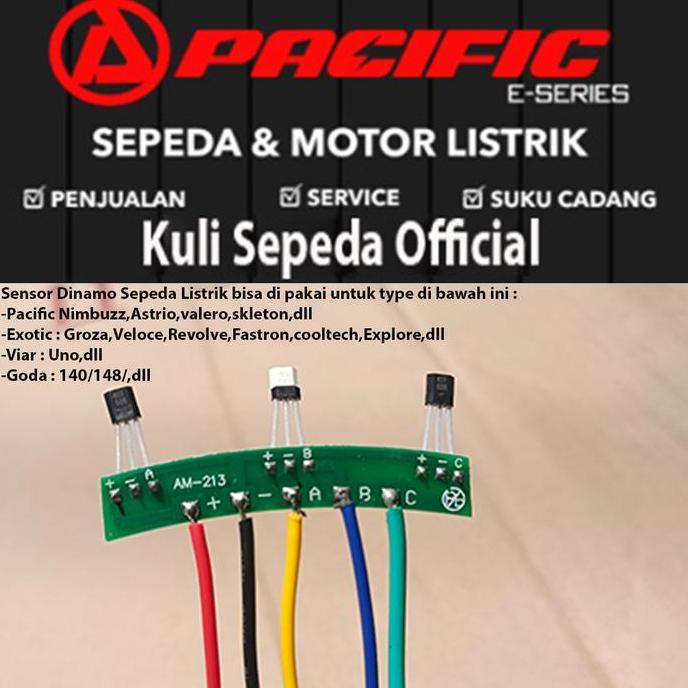 Sensor Dinamo Sepeda Listrik Pacific, Exotic, Goda, dan Viar, U-Winfly