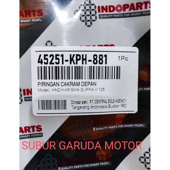 PIRINGAN CAKRAM INDOPARTS SUPRA X 125 KARBURATOR SUPRA FIT NEW REVO 100 CS 1 TIPE KPH MERK INDOPART 