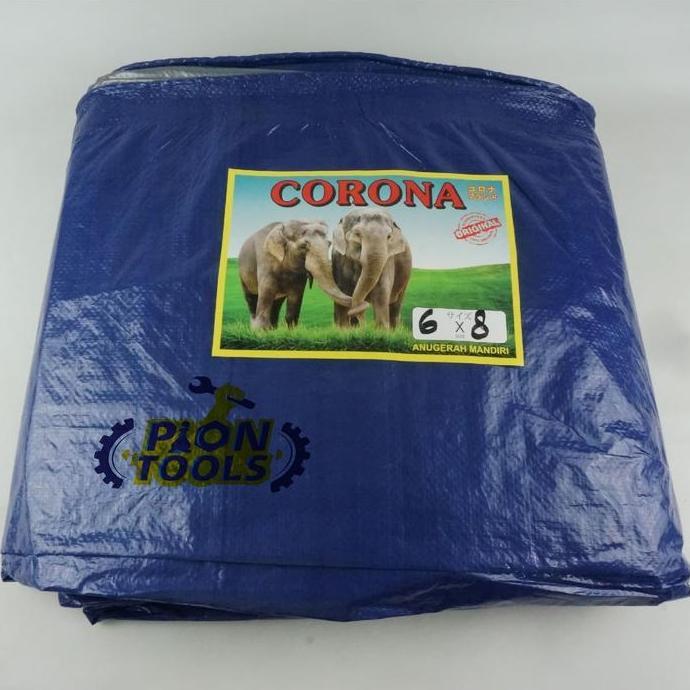 Terpal A2 6x8 Corona 2Gajah (b/s) Terpaulin Terpal kolam ikan