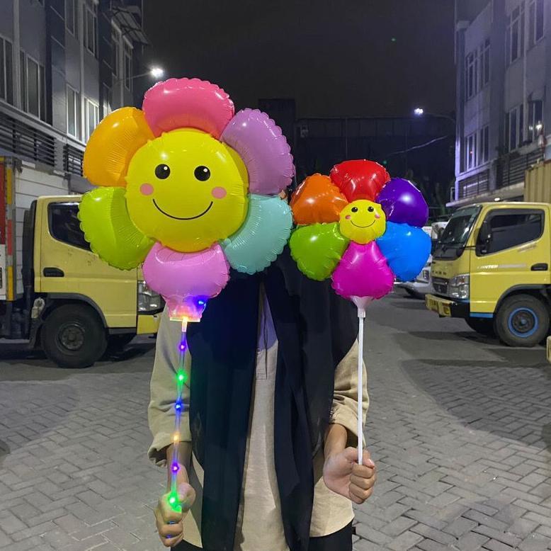 Balon Matahari Sunflower + Stick Cup Grosir Murah Trending