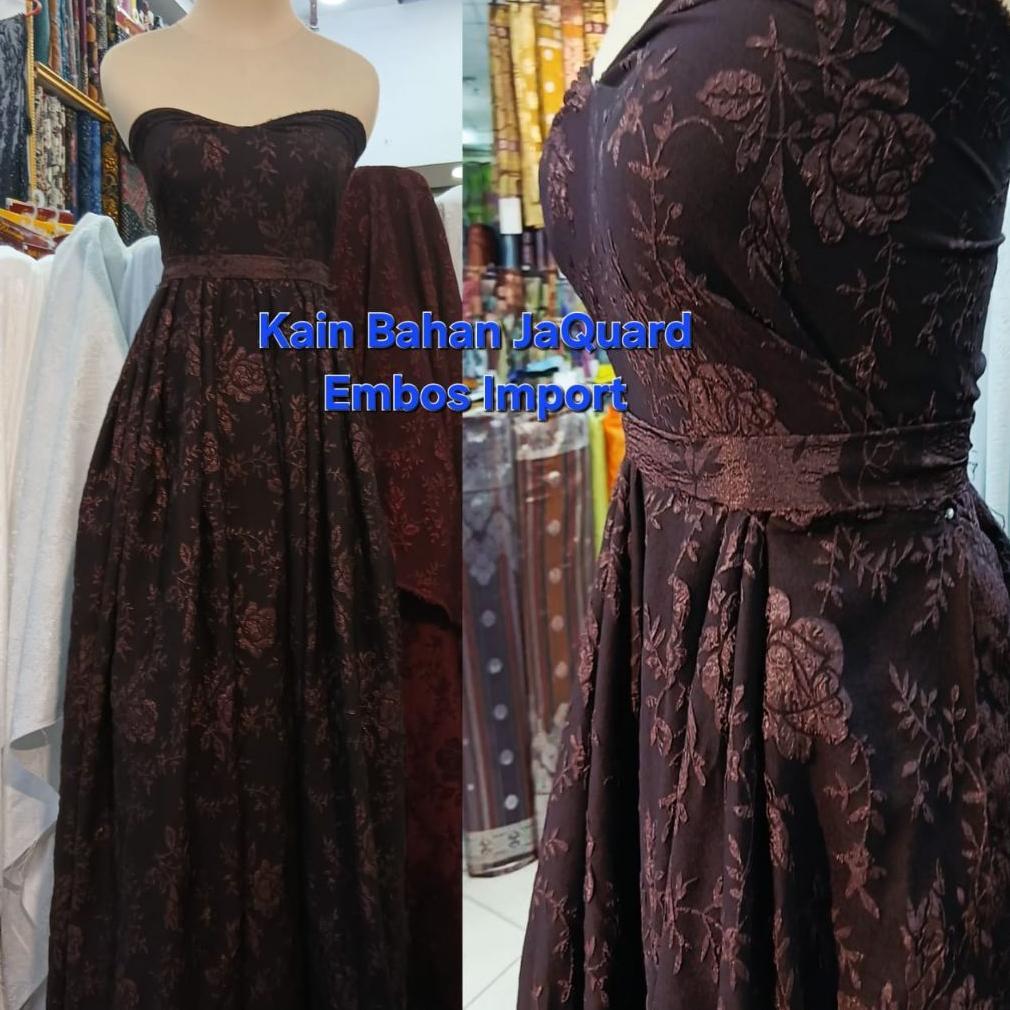 Kain bahan jaguard embos premium / kain jaguard embos fukuro sunflower / jaguard embos import