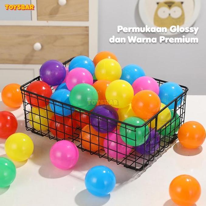 Mainan Anak Bola Mandi Bola Isi 500/1000 Warna Cerah, Bahan Aman SNI