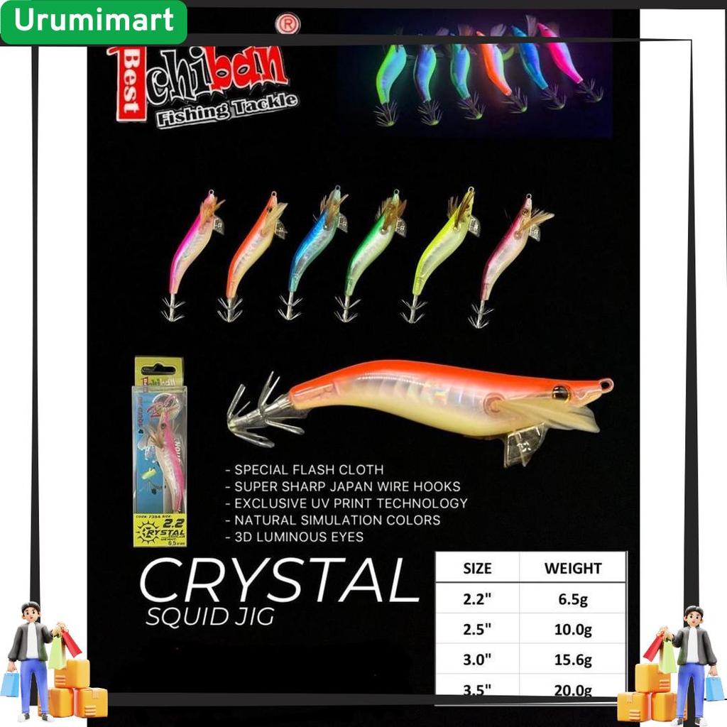 New Squid Jig Ichiban Crystal
