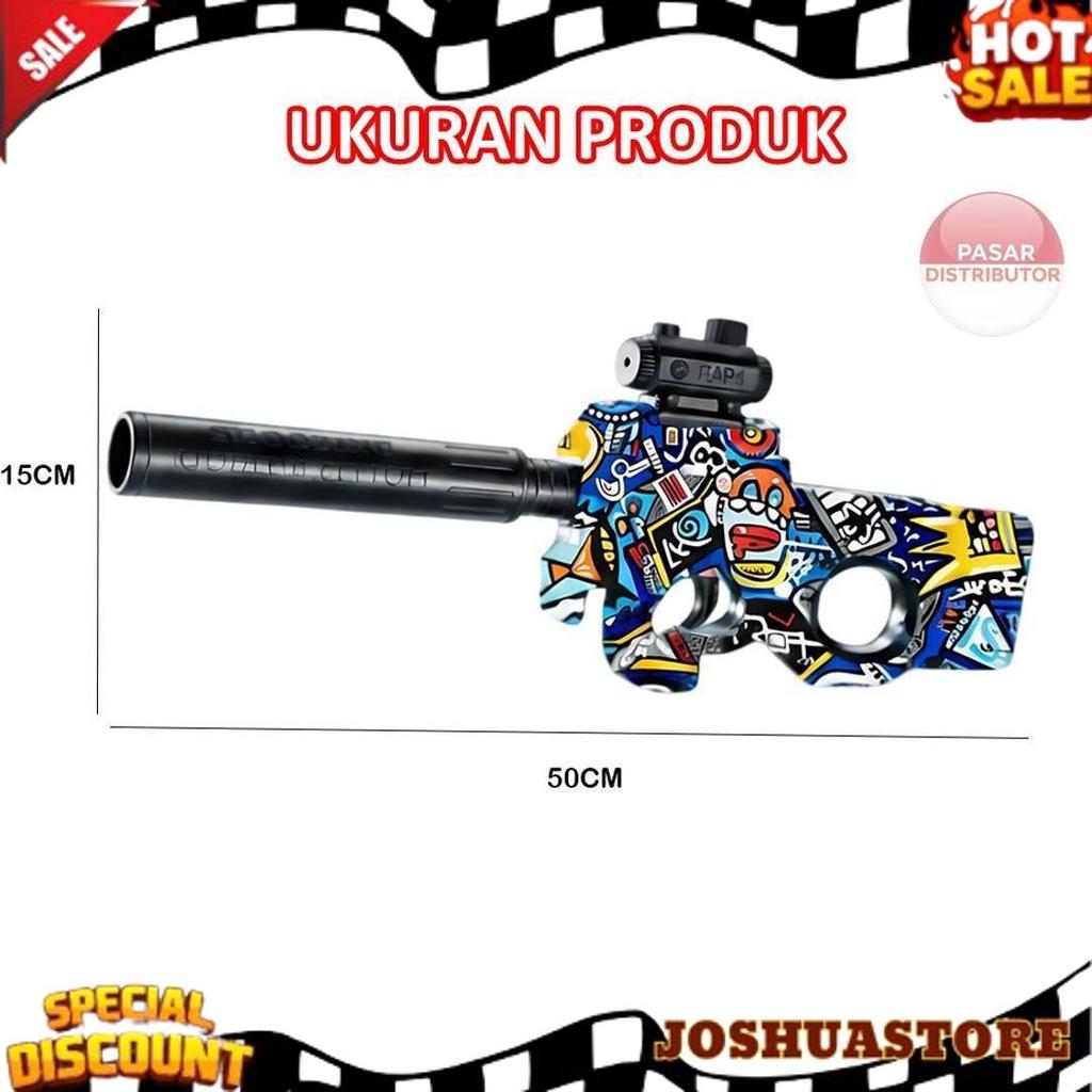 Harga Grosir Pasar Distributor Hero Sub Machine P90 Tsg-032 Mainan Tembakan P90 Elektrik Water Gel B