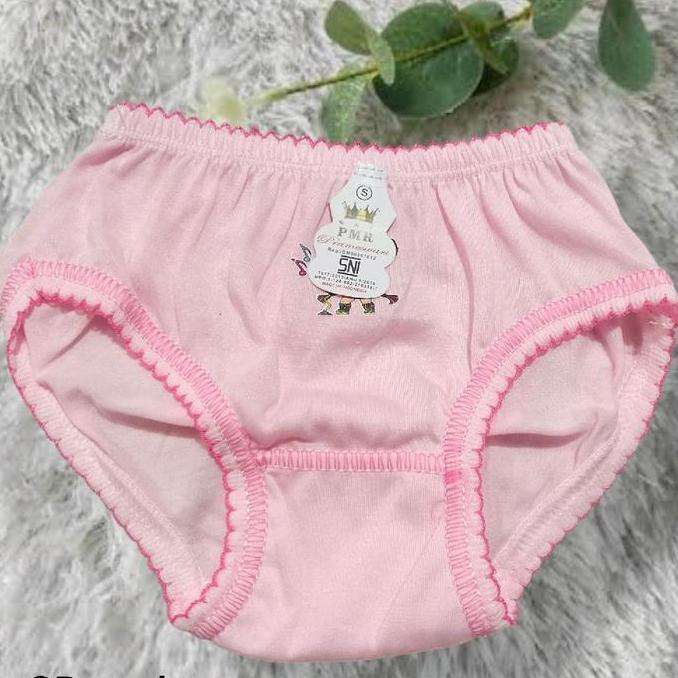 New- ( 6 pcs ) PMR celana dalam anak Cewek balita sampai tanggung motif polos karakter // CD anak pe