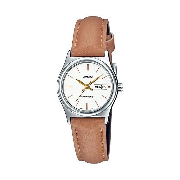 Casio General LTP-V006L-1B2 4B / LTP V006L 7B2 Jam Tangan Kulit Wanita Jam Tangan