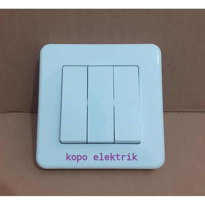 New- Leona Triple Saklar | Triple Saklar Leona white