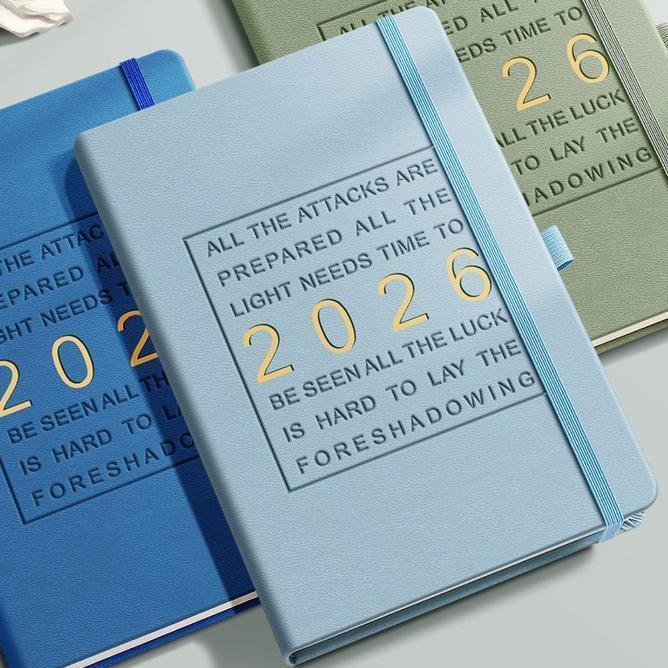 2026Agenda Planner A5 Notebook Mingguan Bulanan Buku Diary Jurnal Perlengkapan Kantor Sekolah Jadwal