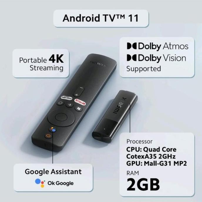 New- Xiaomi TV Stick 4K Android 11 Garansi Resmi