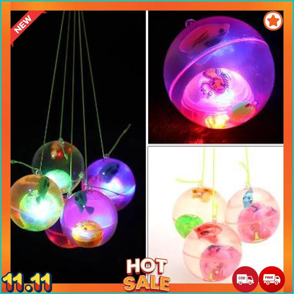 Bola Bekel Ikan Karet Besar Lampu Led - Water Ball Cod  [A6]