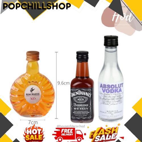 Ready Topper Miniatur Botol Bir Whiskey Heineken Vodka Roko Untuk Hiasan Kue Dekorasi Meja Beer Wisk