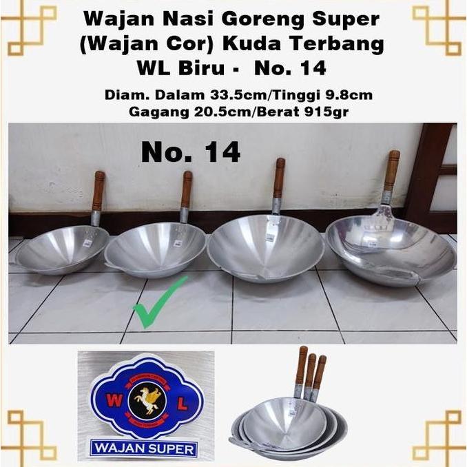 Wajan Nasi Goreng Super Kuda Terbang WL Biru No. 14